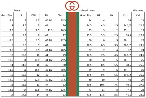 gucci mens shoe chart